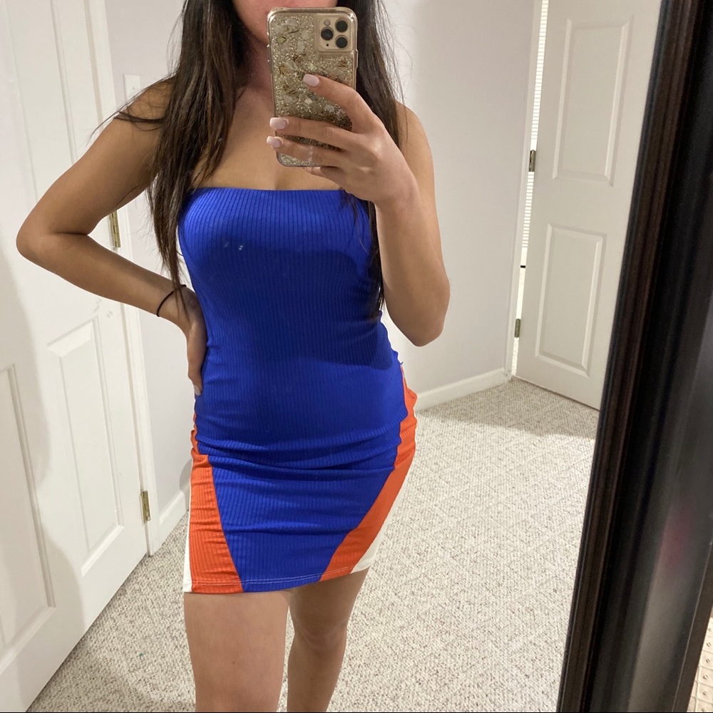 Mini blue dress